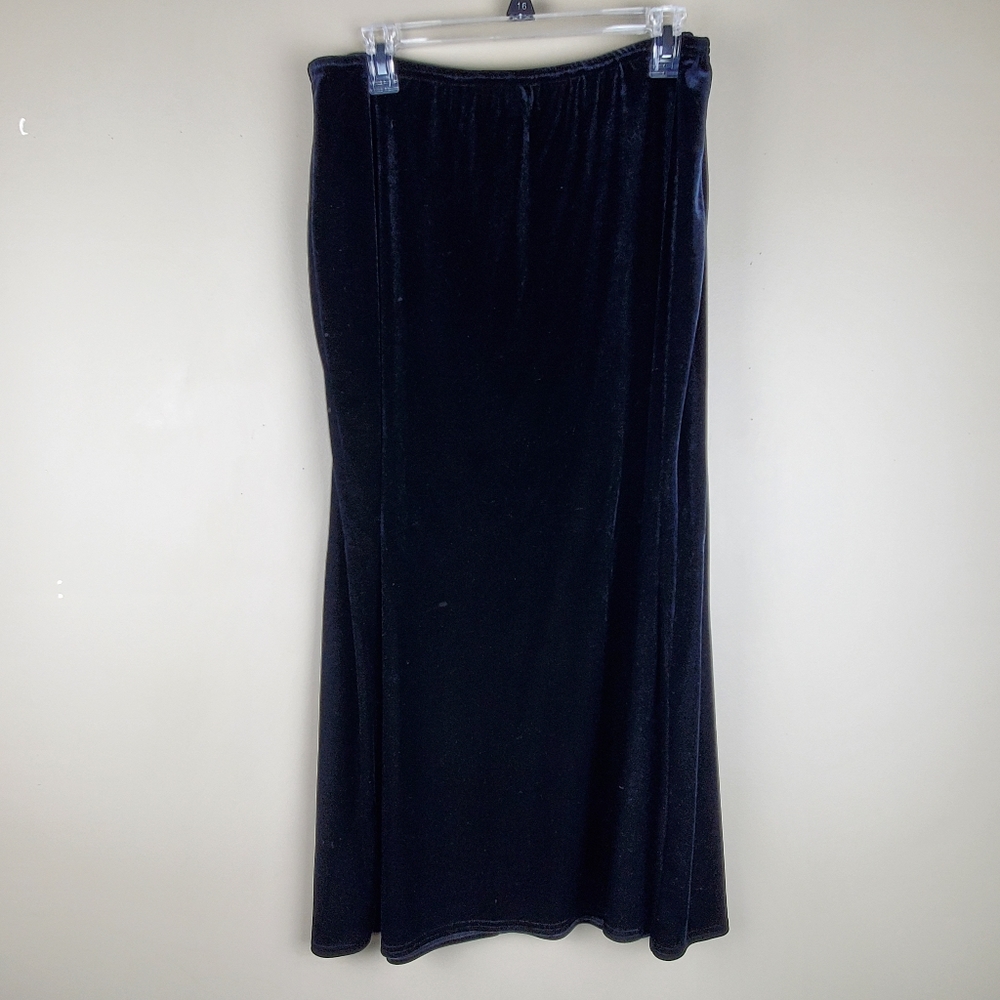 Kathie Lee Black Velvet Skirt - Size 18W/20W